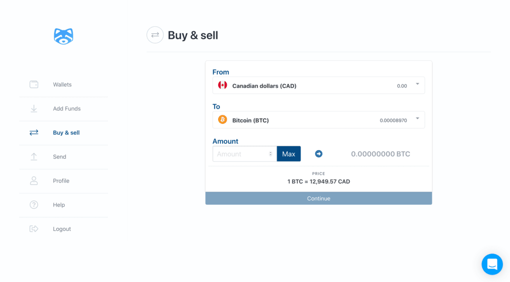 Shakepay Buy And Sell
